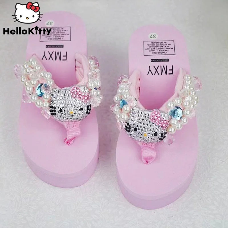 Hello Kitty Sanrio Y2K Platform Flip Flop Sandals - Image 4