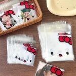 100Pcs Sanrioed Hello Kitty Printed Ziplock Bags