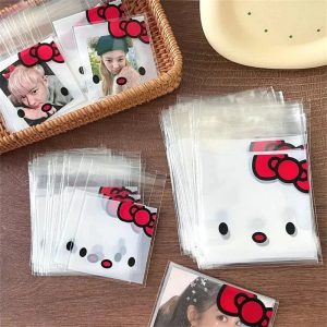 100Pcs Sanrioed Hello Kitty Printed Ziplock Bags