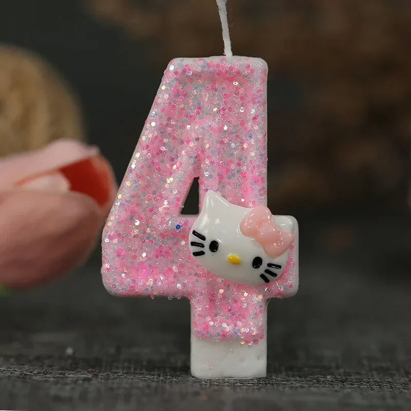 Kawaii Hello Kitty Number Birthday Candles - Image 13
