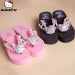 Hello Kitty Sanrio Y2K Platform Flip Flop Sandals