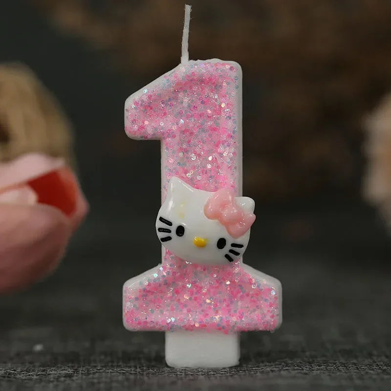 Kawaii Hello Kitty Number Birthday Candle - Image 8