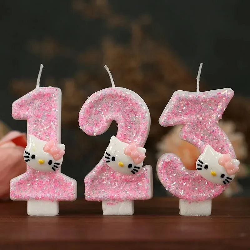 Kawaii Hello Kitty Number Birthday Candle - Image 3