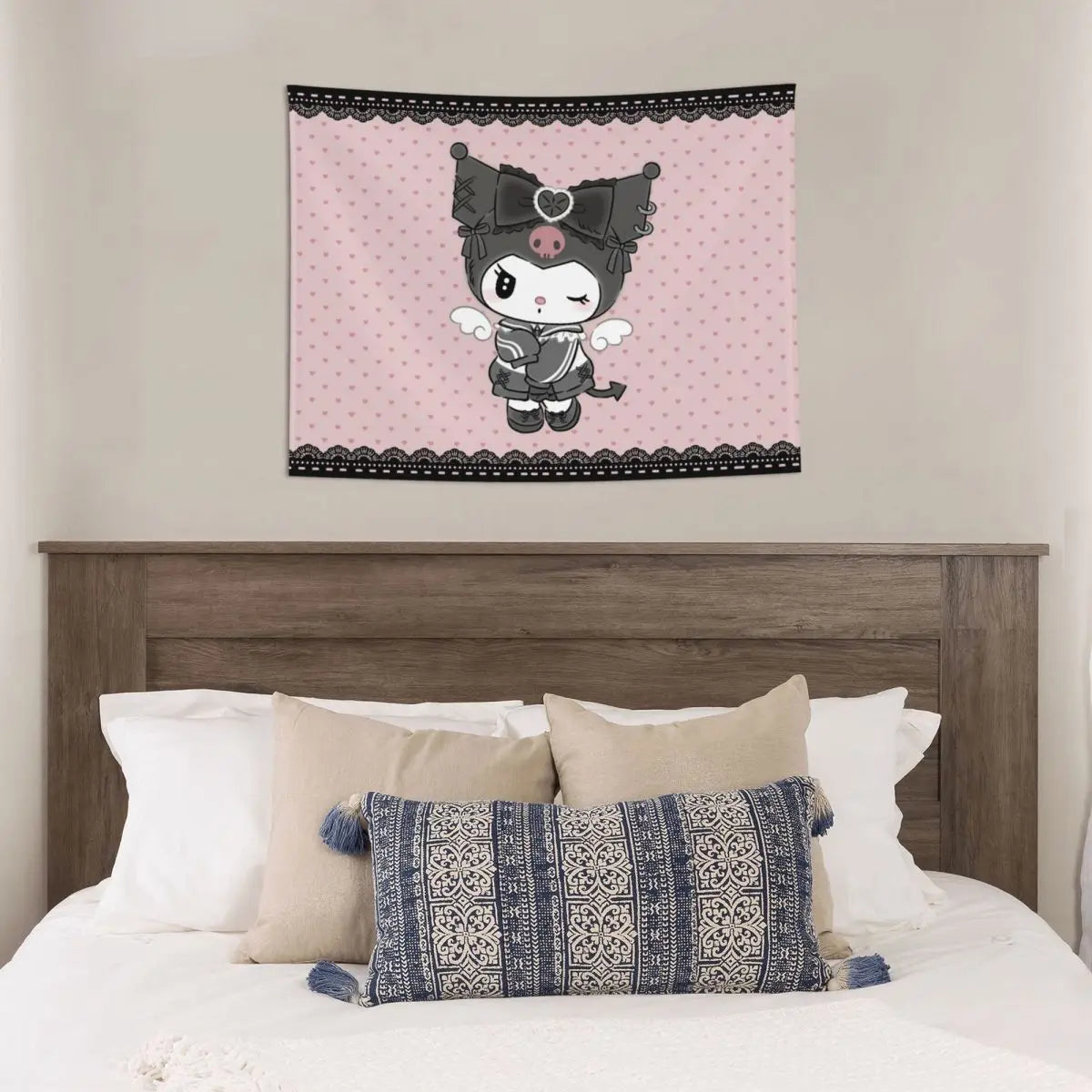 Custom Melody Kuromi Cartoon Anime Hippie Tapestry - Image 4