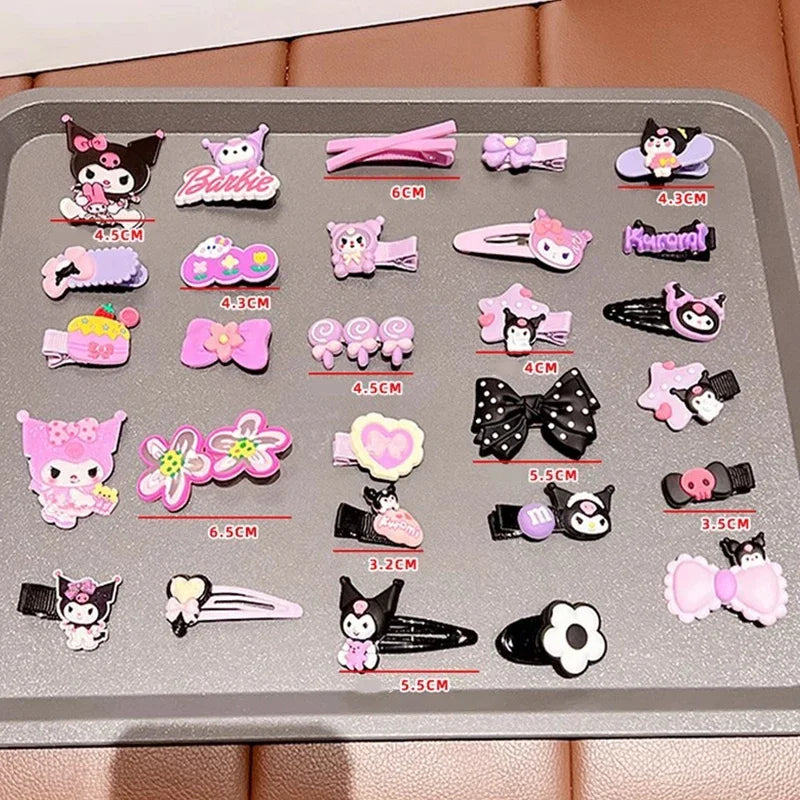 14pcs Sanrio Kuromi Hairclip & Headwear Set - Image 5