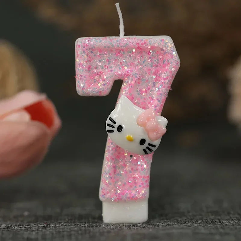 Kawaii Hello Kitty Number Birthday Candles - Image 8