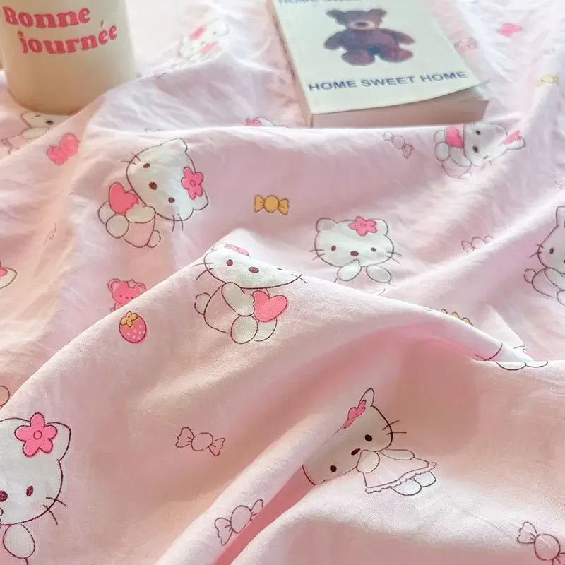 Sanrio Hello Kitty Washed Cotton Bed Cover & Pillow Cover Set - Image 3