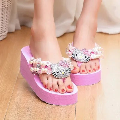 Hello Kitty Sanrio Y2K Platform Flip Flop Sandals - Image 7