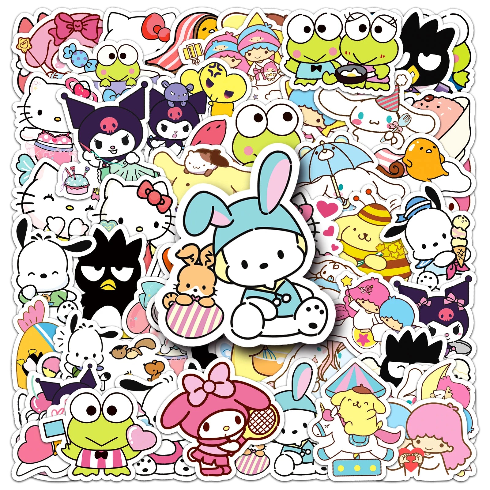 50 Piece MINISO Funny Cute Sanrio Family Stickers
