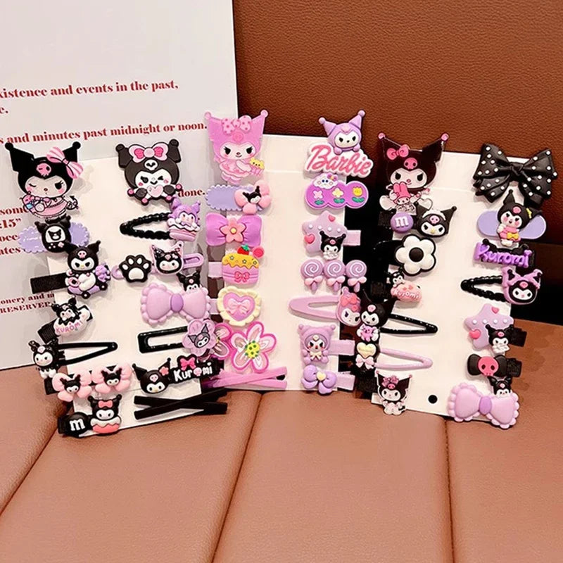 14pcs Sanrio Kuromi Hairclip Set - Image 4