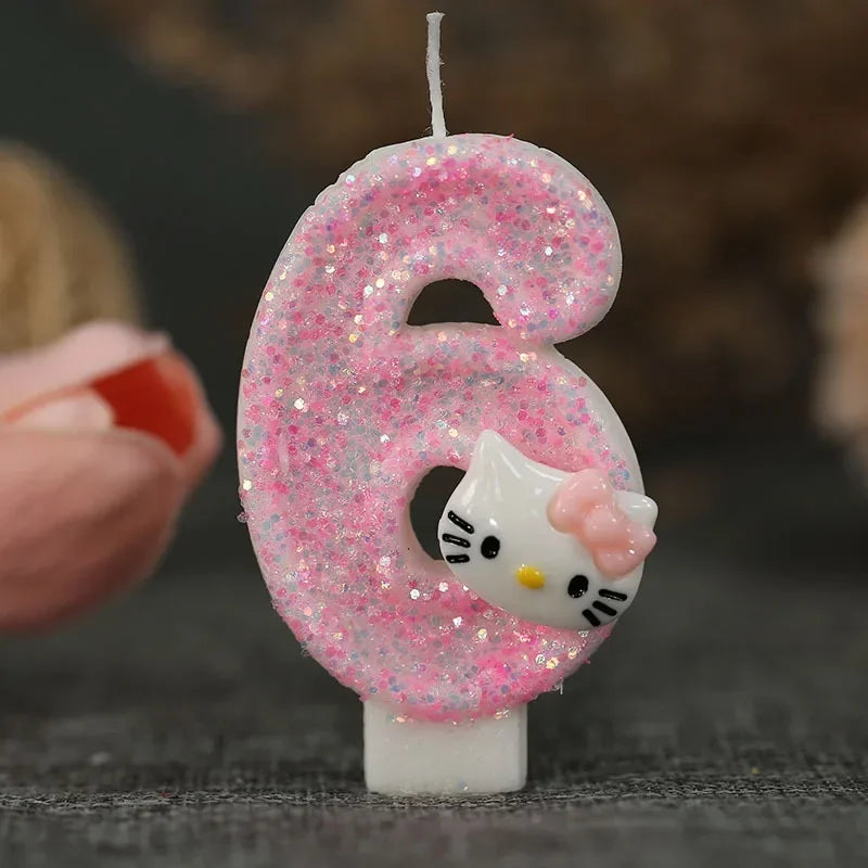Kawaii Hello Kitty Number Birthday Candles - Image 7