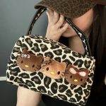 Sanrio Kawaii Hello Kitty Leopard Cosmetic Bag