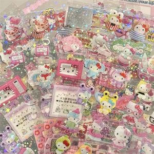 5pcs Hello Kitty & Rilakkuma Die-Cut Sticker Set