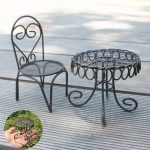 Miniature Fairy Garden Metal Table & Chairs Set