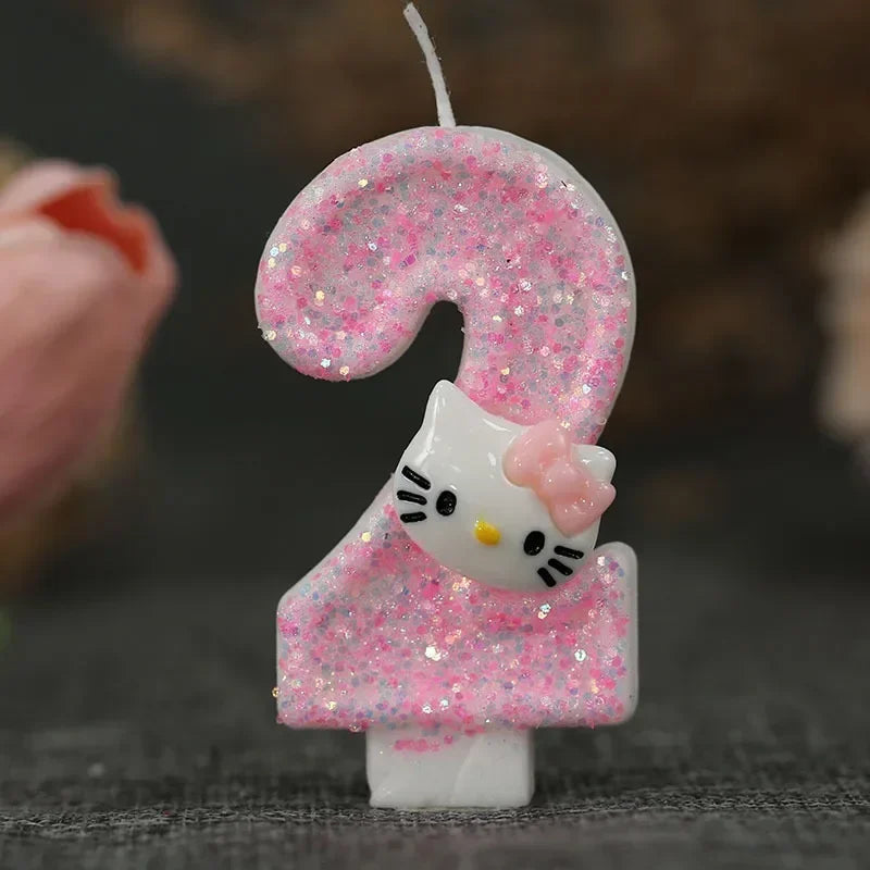 Kawaii Hello Kitty Number Birthday Candles - Image 15
