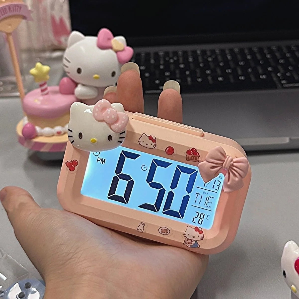 Sanrio Hello Kitty Noctilucent Alarm Clock - Image 5