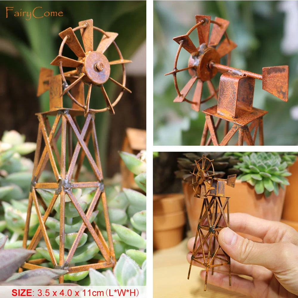 Miniature Fairy Garden Metal Table & Chairs Set - Image 14