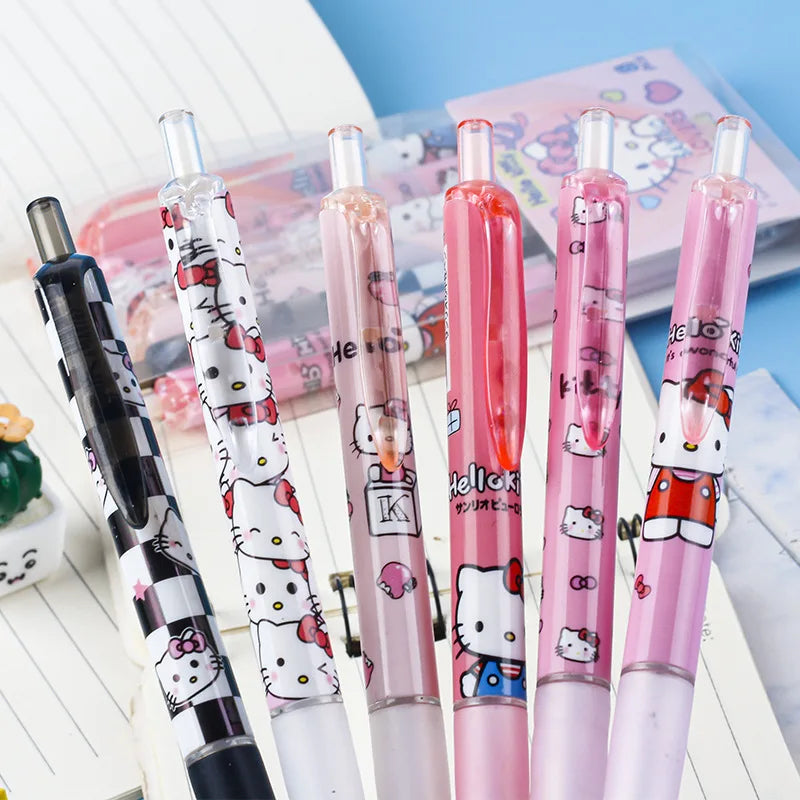 6pcs Sanrio Hello Kitty & Kuromi Gel Pen Set - Image 4