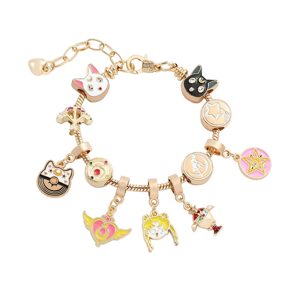 Hello Kitty Gold Plated Bracelet with Charms - Image 19