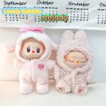 Cute Doll Clothes Onesie for 17cm Labubu V1 & V2 & Melody Mini Dolls