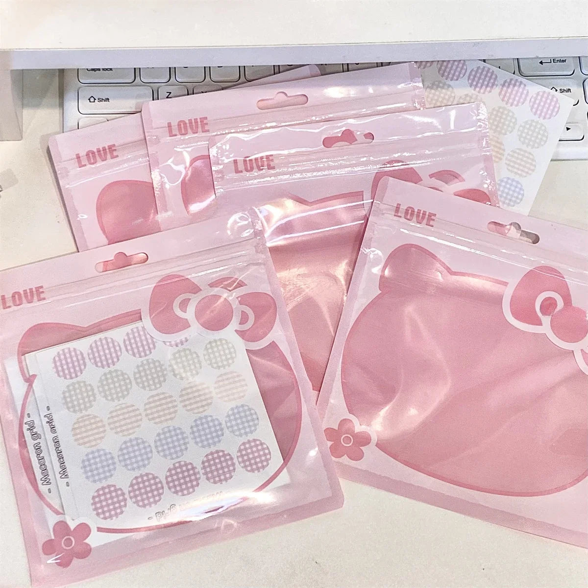 10PCS Kawaii Hello Kitty Necklace Jewelry Storage Bags - Image 2